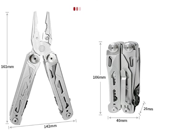 🏕️16‑in‑1 Multi‑Tool Pliers with Full‑Size Folding Scissors