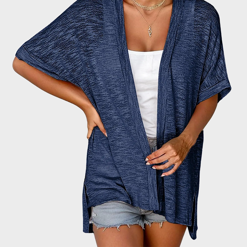 Short-sleeved casual solid coat⭐