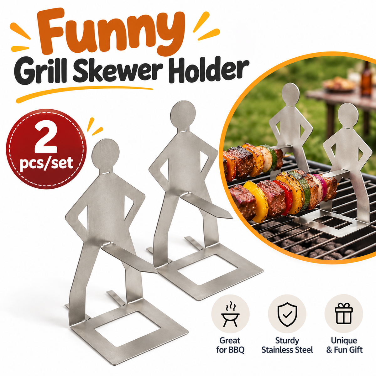 Funny Grill Skewer Holder