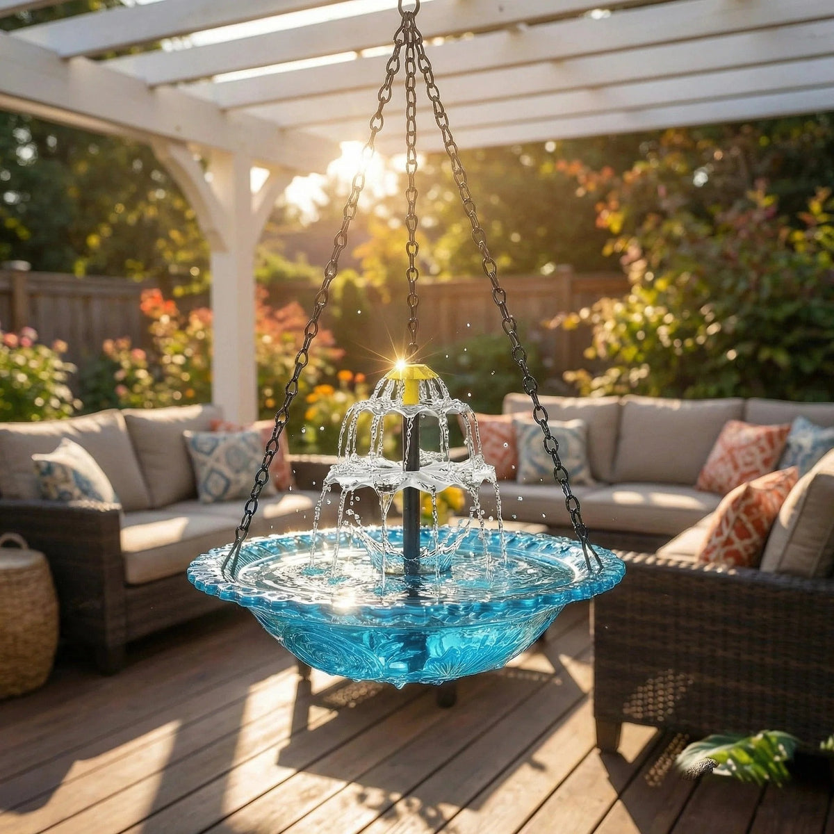 š„š„49% Off--Solar Cascade Hanging Bird Bath Fountain