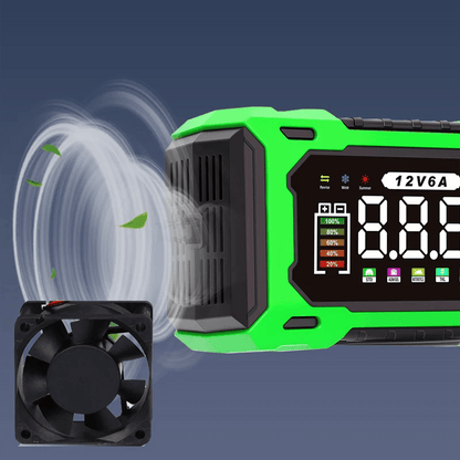 ⏳Time-Limited Special⏰12V 6A Smart Car Battery Charger – Pulse Repair Technology, Auto Maintain & Desulfation