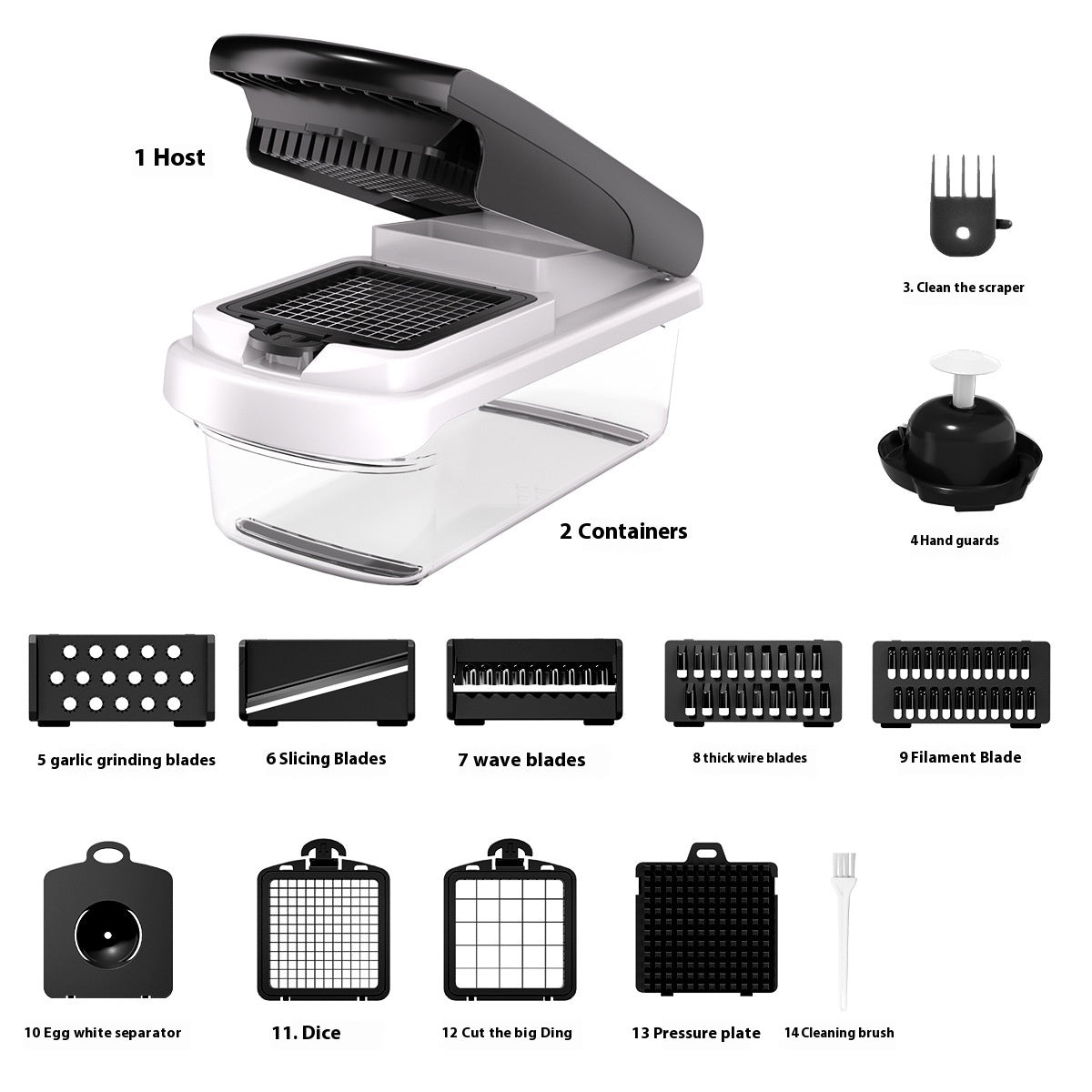 🔥Household Multi-function Vegetable Chopper Kitchen 15-in-one