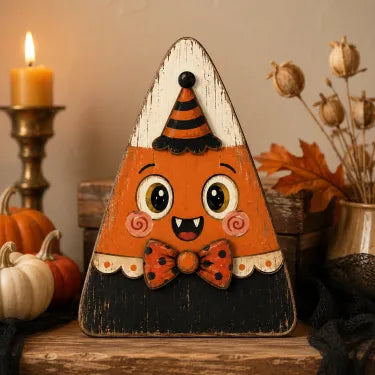 👻🔥Vintage Halloween Wooden Character Tabletop Deco
