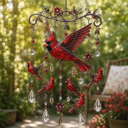 Graceful Hummingbird Crystal Wind Chime – Outdoor Garden Decor for Bird Lovers