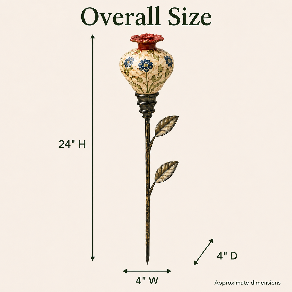 🏡Retro hummingbird feeder garden pole