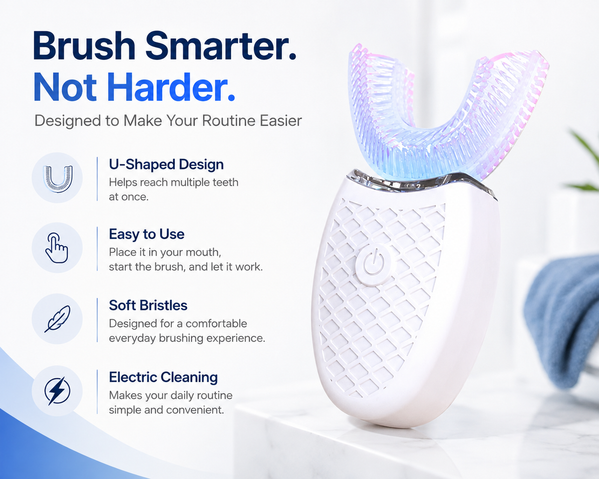 🦷U-shaped electric soft-bristled toothbrush✨
