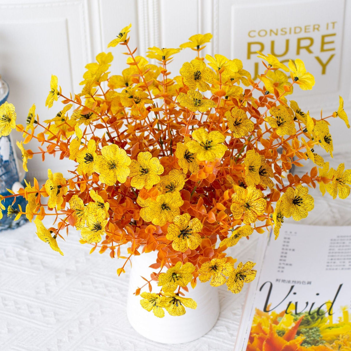 Fall Artificial Flower Halloween 12pcs, UV Resistant Colorful Fake Flower🍂