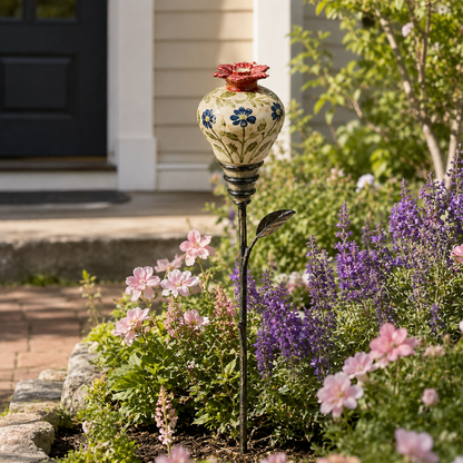 🏡Retro hummingbird feeder garden pole