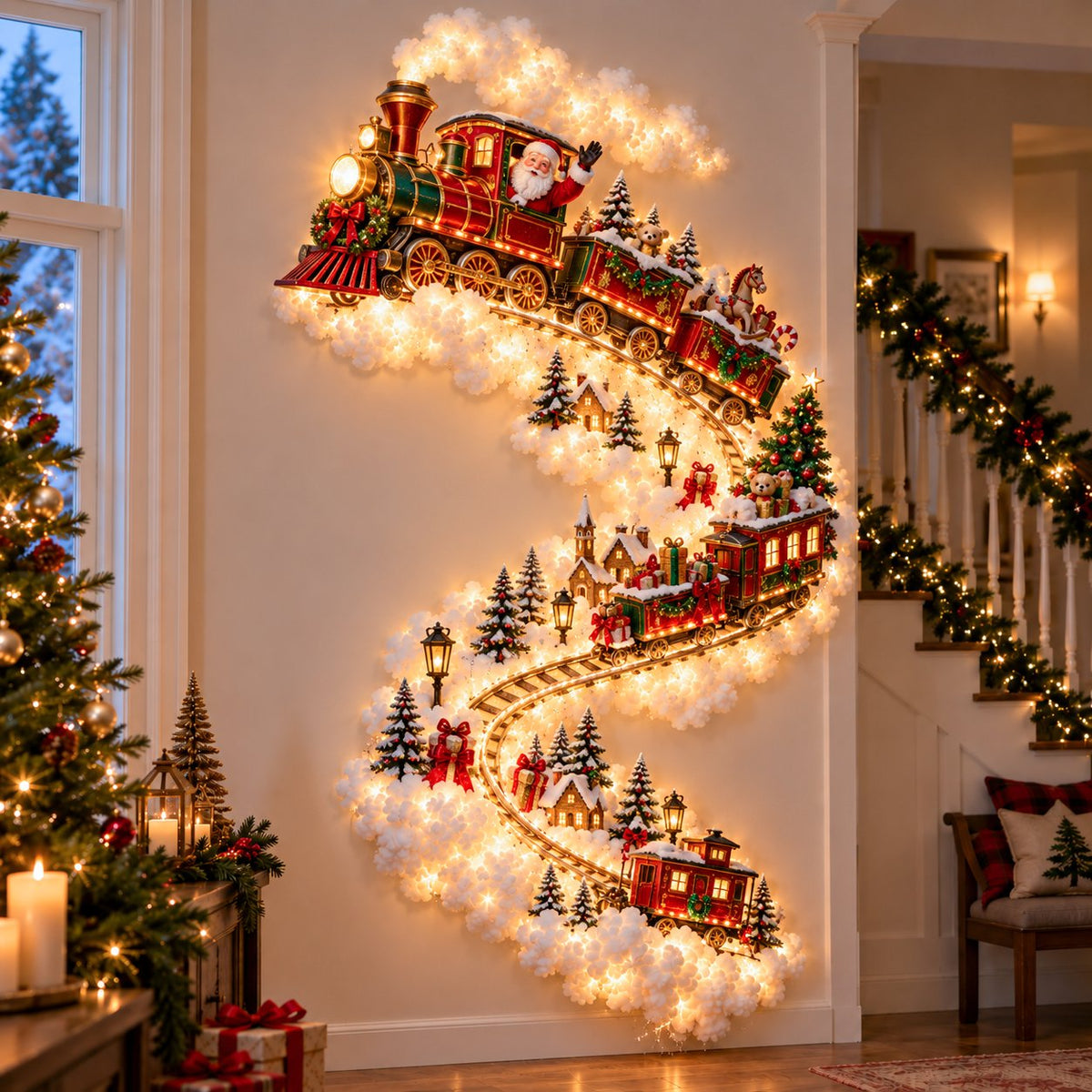 🎄 Christmas Magic Trail Wall Light — A Magical Christmas Scene on Your Wall ✨