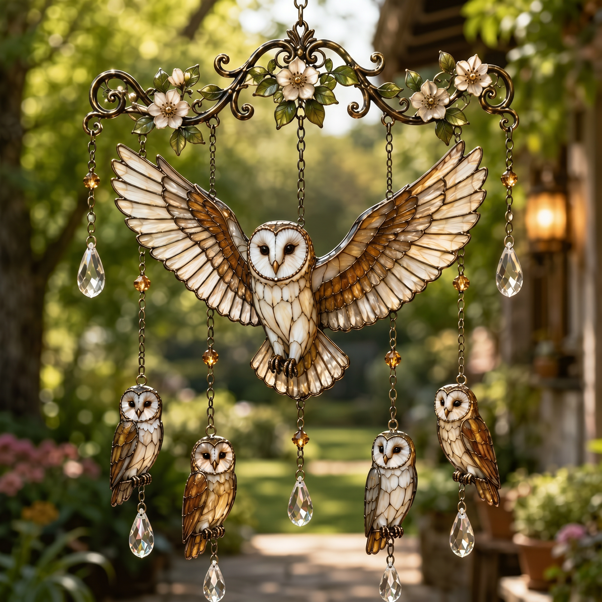 Graceful Hummingbird Crystal Wind Chime – Outdoor Garden Decor for Bird Lovers
