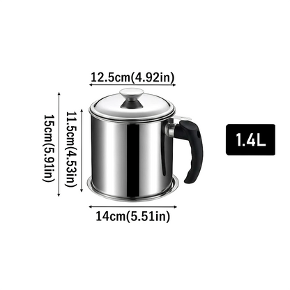 Stainless Steel Oil Strainer Pot