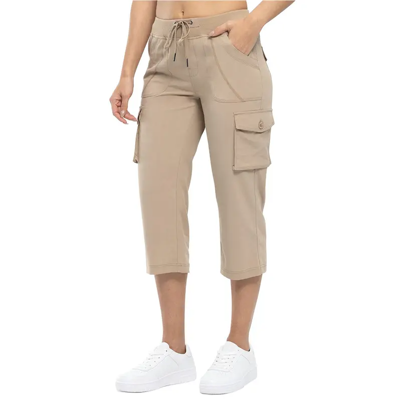 Women's Lightweight Hiking Capris: Quick-Dry, 6 Pockets, Loose Fit