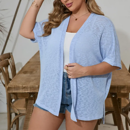 Short-sleeved casual solid coat⭐