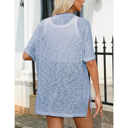 Short-sleeved casual solid coat⭐
