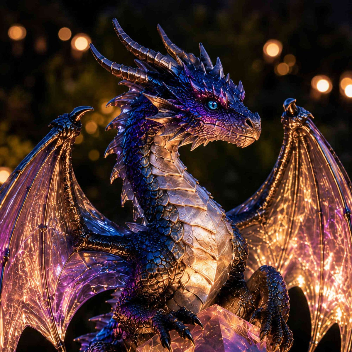🐉Solar Dragon Crystal Garden Light – Fantasy Outdoor Decor