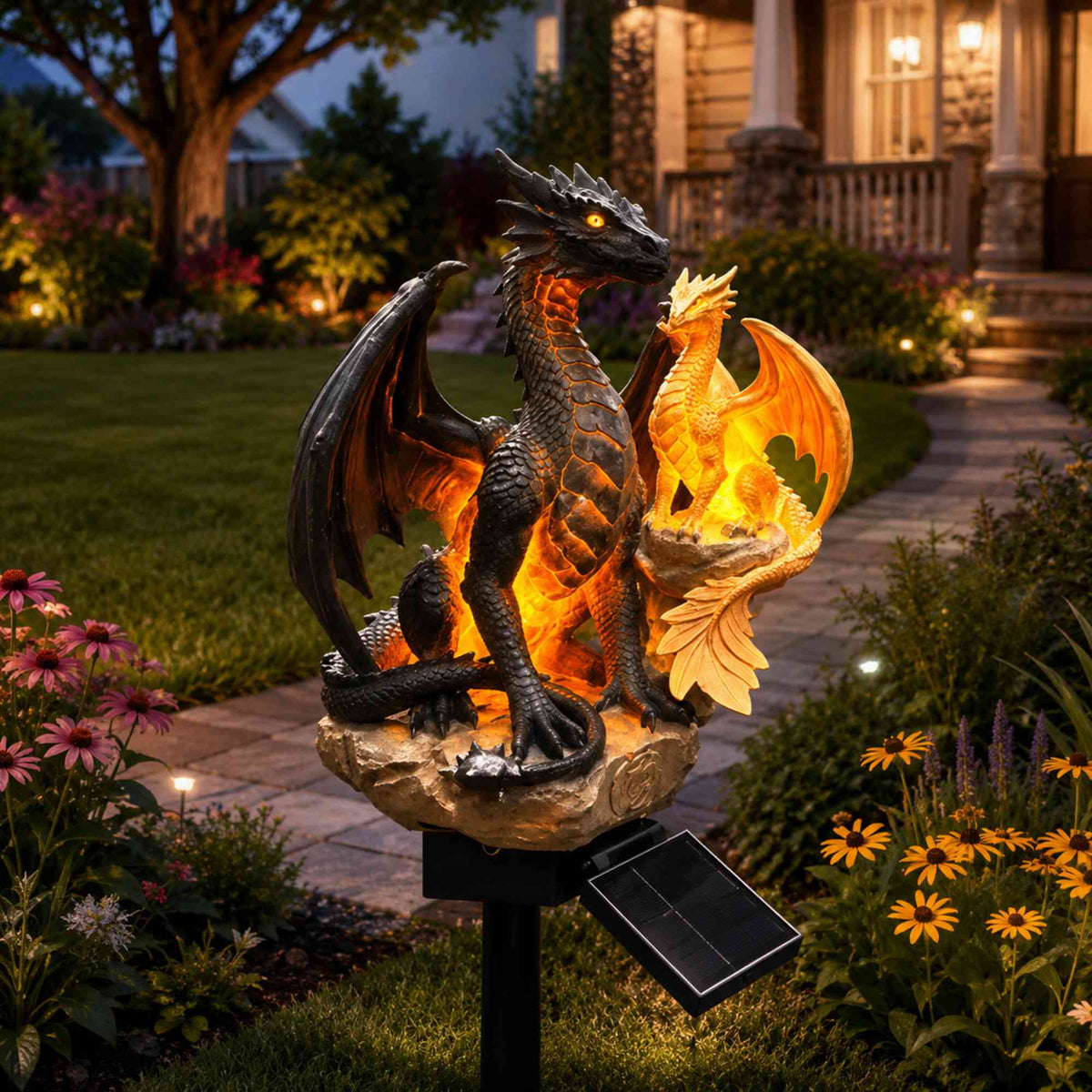 🐉Solar Dragon Crystal Garden Light – Fantasy Outdoor Decor
