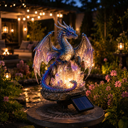 🐉Solar Dragon Crystal Garden Light – Fantasy Outdoor Decor