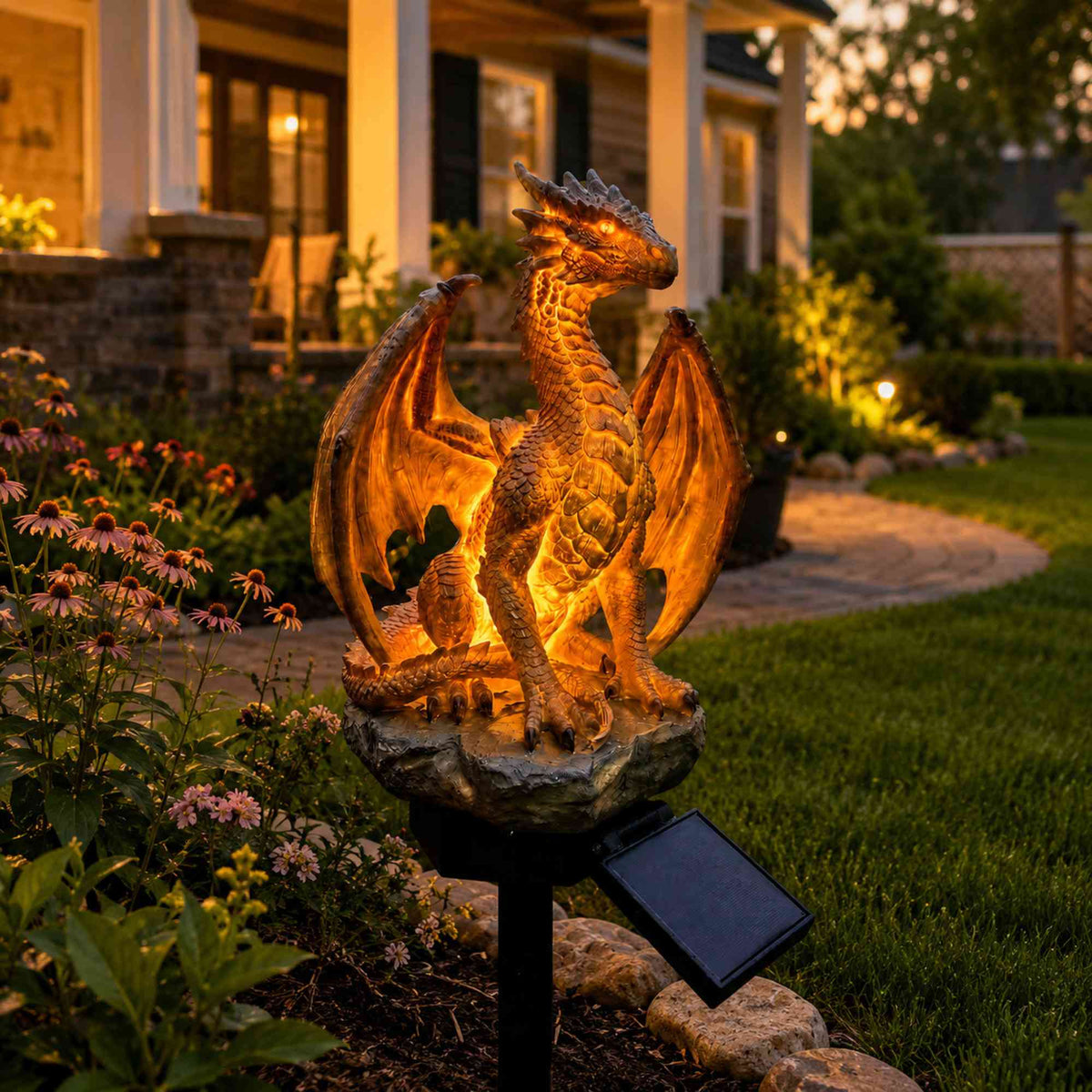 🐉Solar Dragon Crystal Garden Light – Fantasy Outdoor Decor