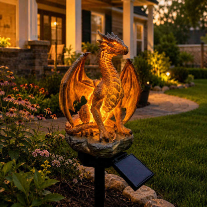 🐉Solar Dragon Crystal Garden Light – Fantasy Outdoor Decor