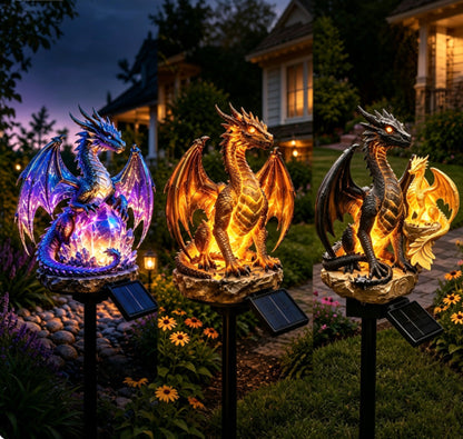 🐉Solar Dragon Crystal Garden Light – Fantasy Outdoor Decor