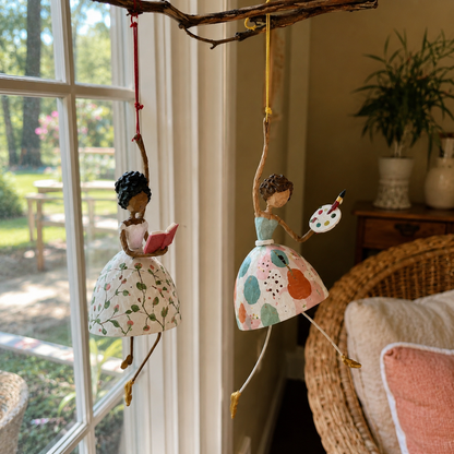 💃Whimsical Dancing Lady Hanging Ornament 🌸