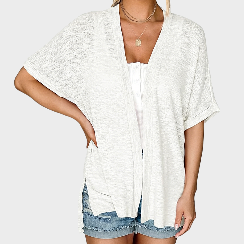 Short-sleeved casual solid coat⭐