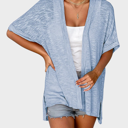 Short-sleeved casual solid coat⭐