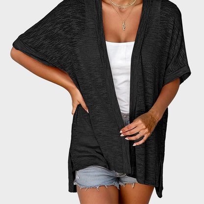 Short-sleeved casual solid coat⭐