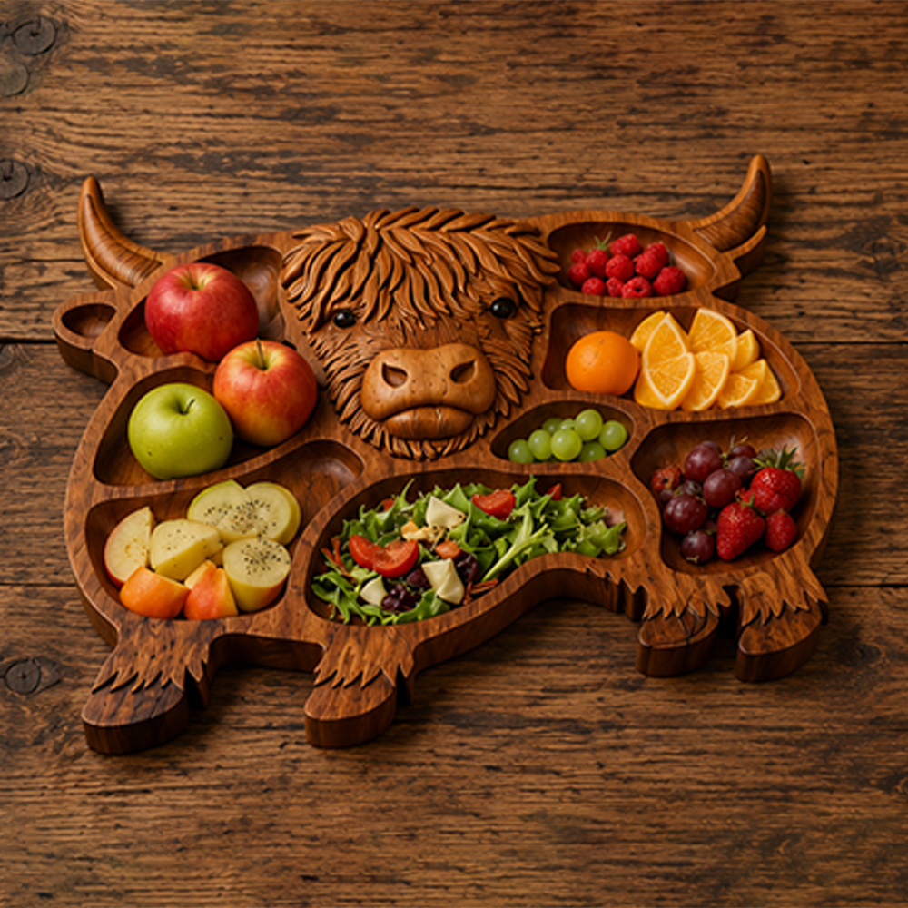 🔥🔥Rustic Cow-Shaped Charcuterie Board