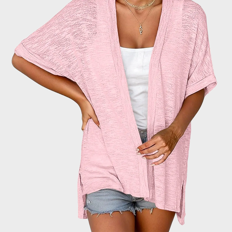Short-sleeved casual solid coat⭐