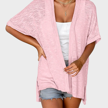 Short-sleeved casual solid coat⭐