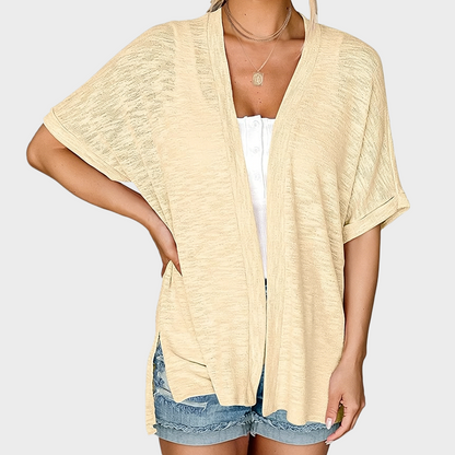 Short-sleeved casual solid coat⭐