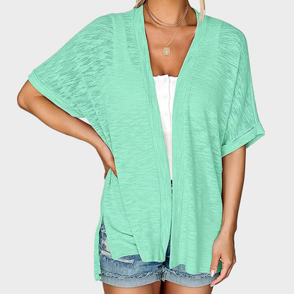 Short-sleeved casual solid coat⭐