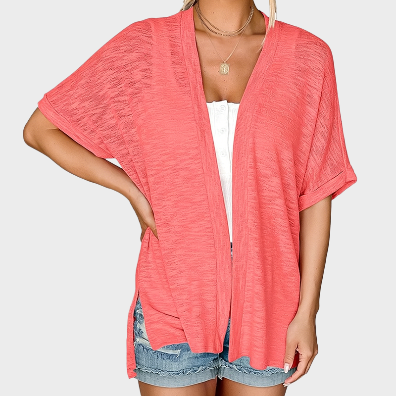 Short-sleeved casual solid coat⭐