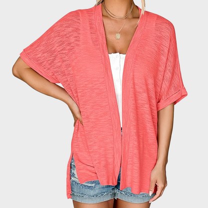 Short-sleeved casual solid coat⭐