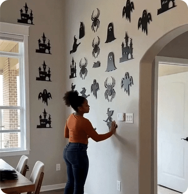 Halloween LED Silhouette Wall Lights&(8-Piece Set)