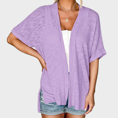 Short-sleeved casual solid coat⭐