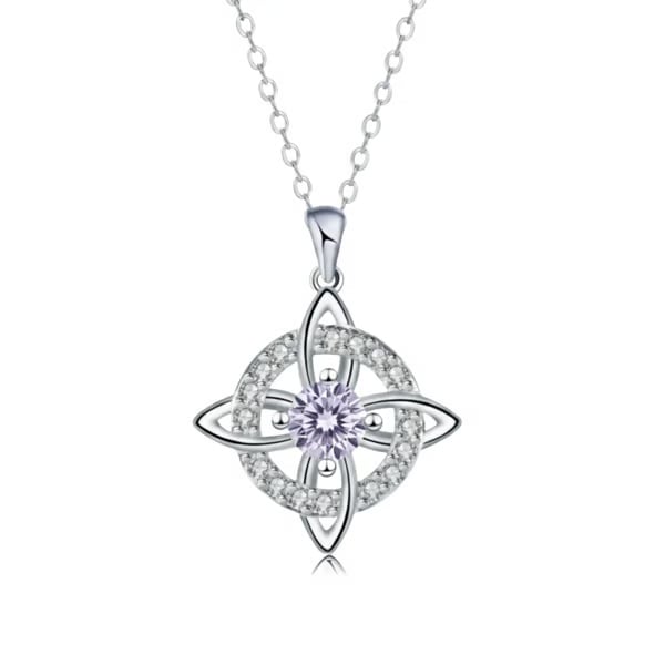 Mystical Birthstone Witches Knot Necklace – Natural Crystal🔮💞Protect Your Loved Ones