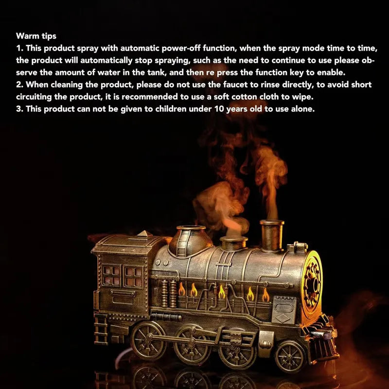 🔥Hot Sale 46% OFF🚂Retro Train Essential Oil Diffuser Humidifier