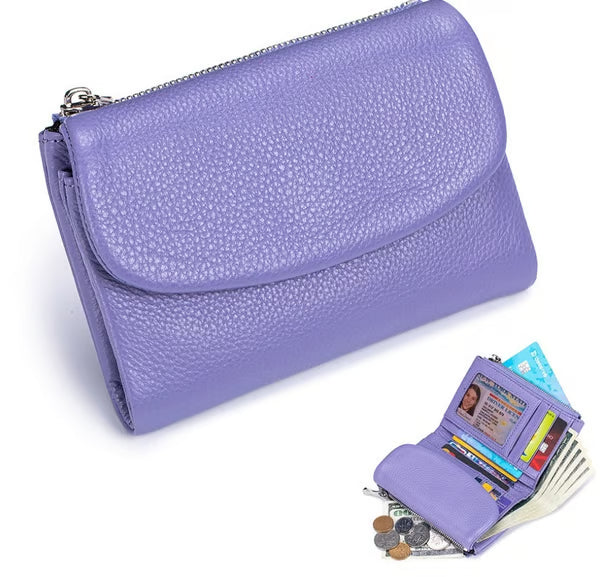 ✨⏰Unisex Pebble Real Leather RFID Wallet🔥
