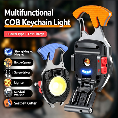 💡8‑in‑1 Multifunctional Keychain Flashlight🔦🌈