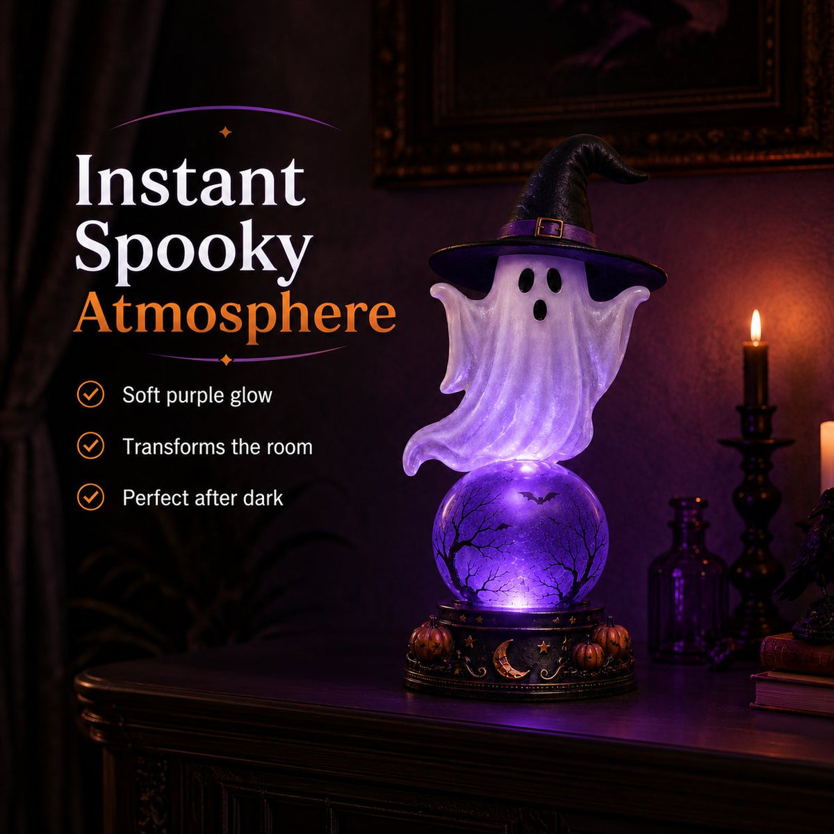 🔥 Today 49% OFF-👻 Halloween Crystal Ball Lamp🔮 The Perfect Halloween Decoration🎃