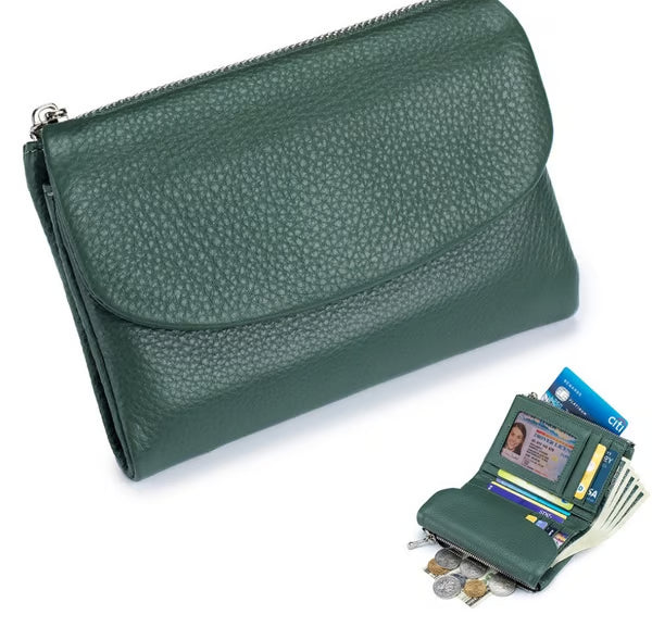 ✨⏰Unisex Pebble Real Leather RFID Wallet🔥