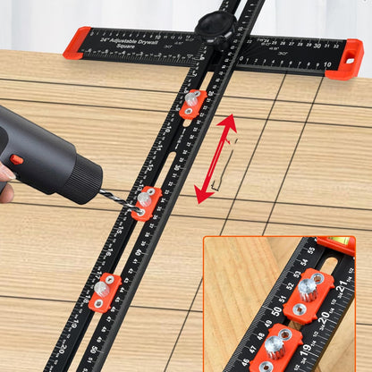 Adjustable 2 in 1 Drilling Positioning Ruler