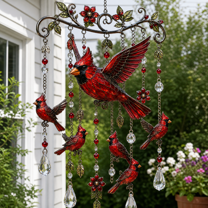 Graceful Hummingbird Crystal Wind Chime – Outdoor Garden Decor for Bird Lovers
