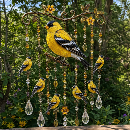 Graceful Hummingbird Crystal Wind Chime – Outdoor Garden Decor for Bird Lovers