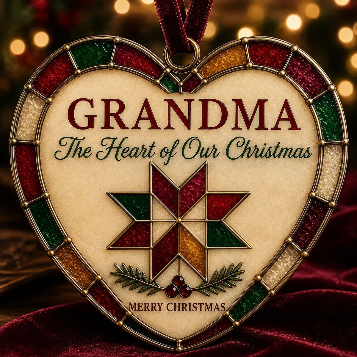 ✨ Heartfelt "Stained-Glass Style" Christmas Ornaments | The Perfect Holiday Gift for Everyone You Love ❤️🎄