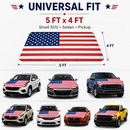 American Car Hood Flag