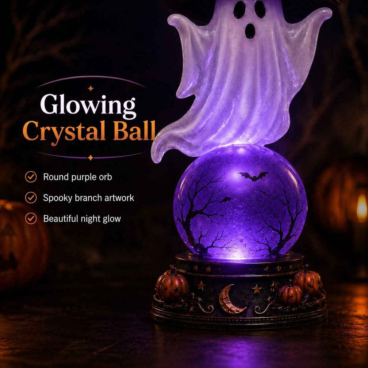 🔥 Today 49% OFF-👻 Halloween Crystal Ball Lamp🔮 The Perfect Halloween Decoration🎃