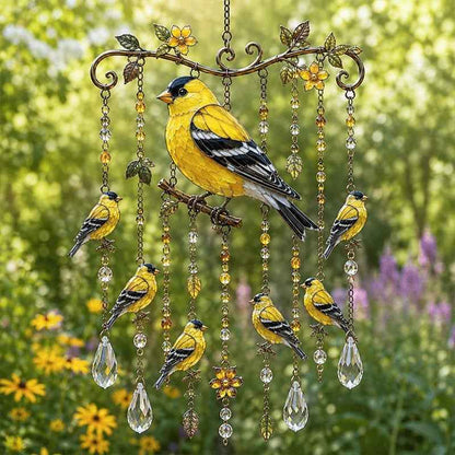 Graceful Hummingbird Crystal Wind Chime – Outdoor Garden Decor for Bird Lovers